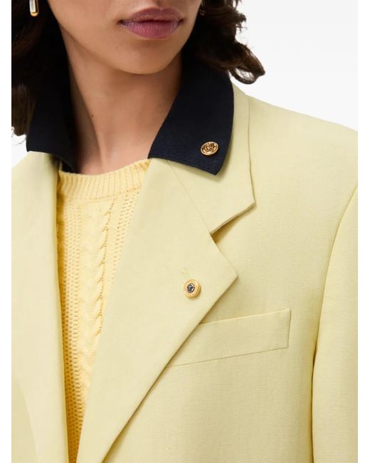 Versace Metallic Wool-Linen Blazer