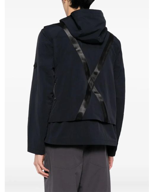 Spoonyard Black Detachable-Panel Hooded Jacket for men