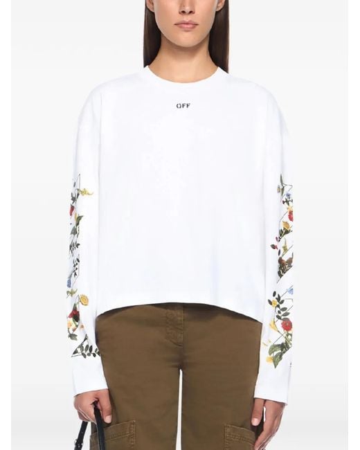 Off-White c/o Virgil Abloh White Arrow Flowers T-Shirt