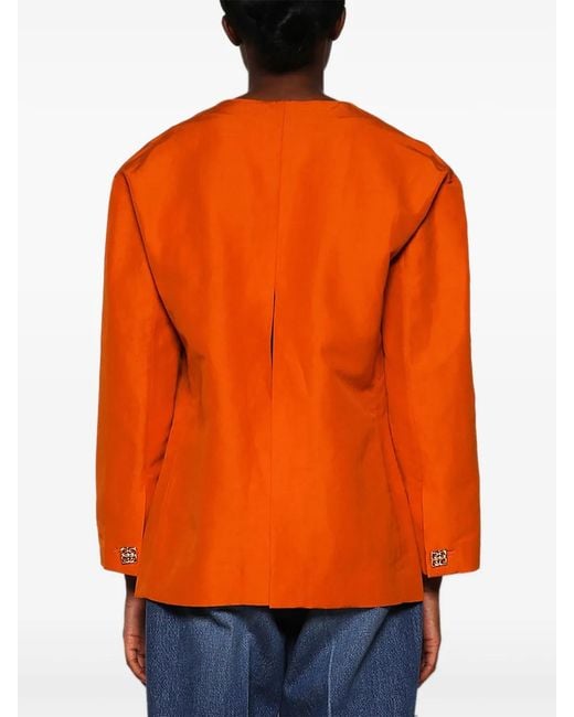 Givenchy Orange Blouse À Design Ouvert