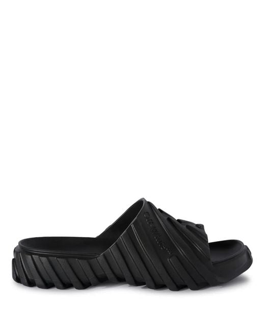 Off-White c/o Virgil Abloh Black Off Exploration Sliders for men