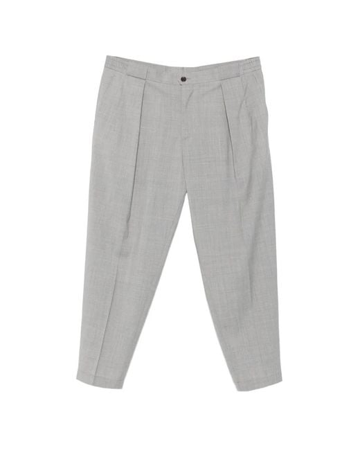 Briglia 1949 Gray Pleated Tailored Trousers for men