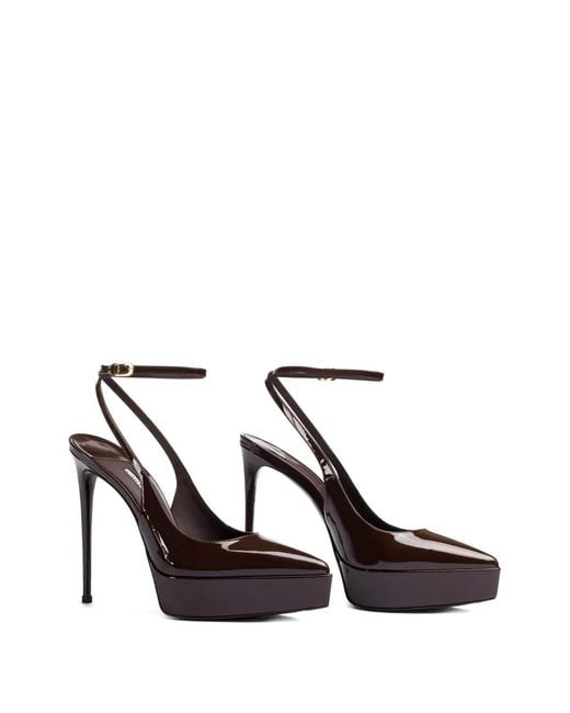 Le Silla White Uma Slingback Heeled Pumps