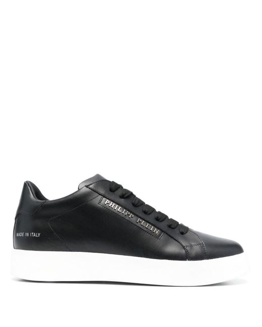 Philipp Plein Black Low-top Leather Sneakers