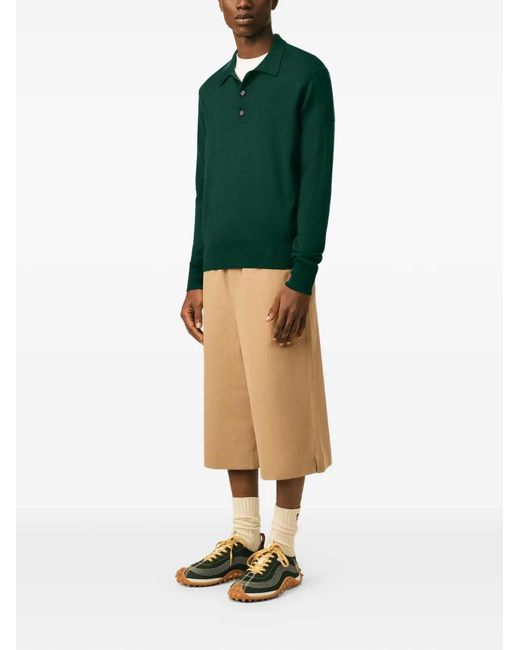 AMI Green Wool Polo for men