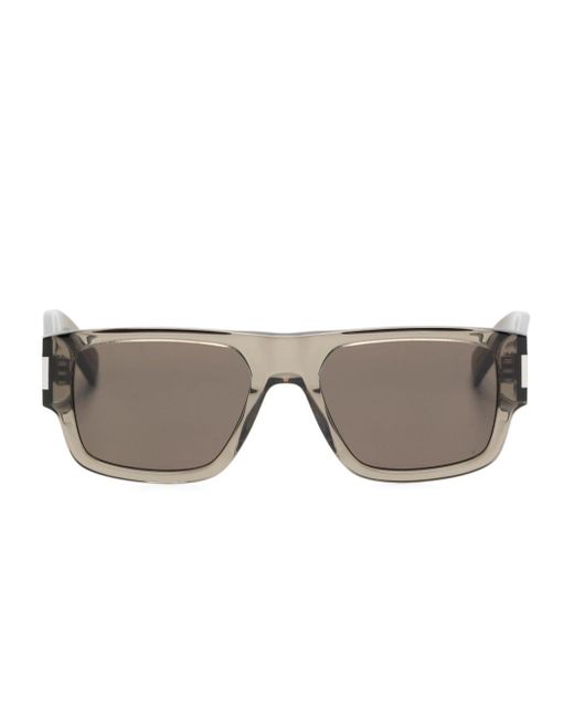 Saint Laurent Gray Sl 659 Rectangle-frame Sunglasses