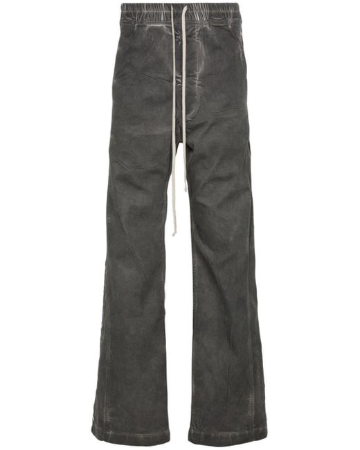 Rick Owens Gray Pusher Straight Trousers for men