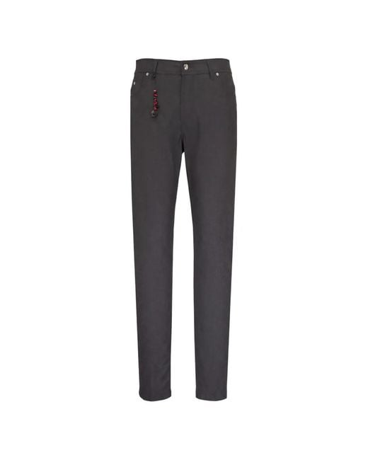Marco Pescarolo Gray Flannel Trousers for men