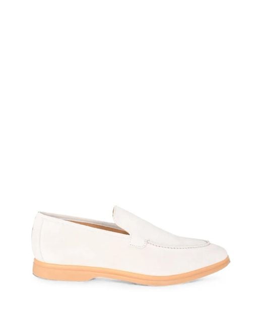 Eleventy Natural Suede Slip-On Loafers for men