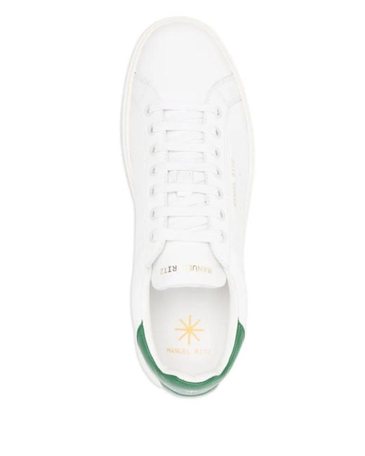 メンズ Manuel Ritz Leather Sneakers White