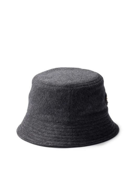Prada Black Loden Bucket Hat