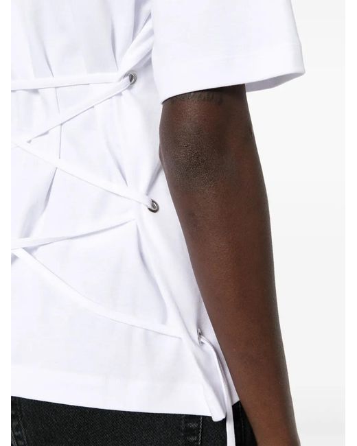John Richmond White Logo-Embroidered Cotton T-Shirt