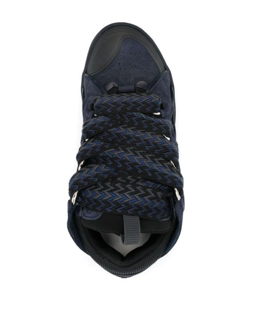 Lanvin Blue Curb Sneakers mit dicker Sohle