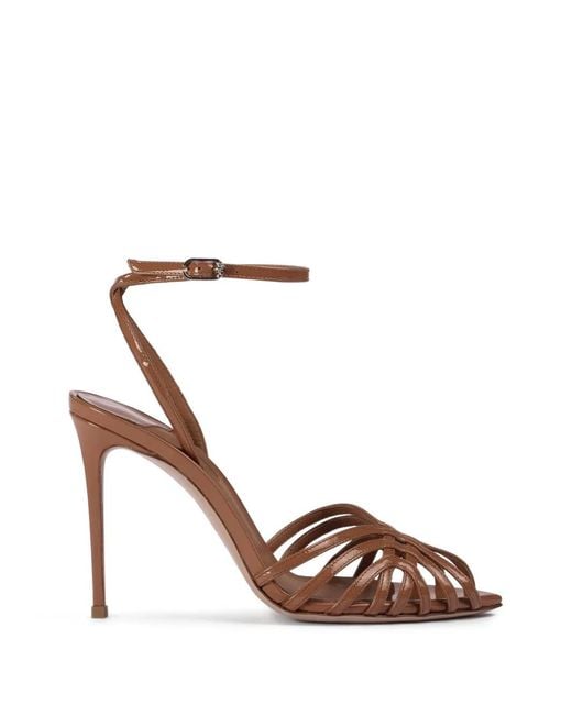 Le Silla Brown Embrace Ankle-Strap Sandals