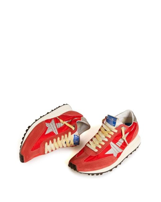 Golden Goose Deluxe Brand Red Marathon Panelled Sneakers for men
