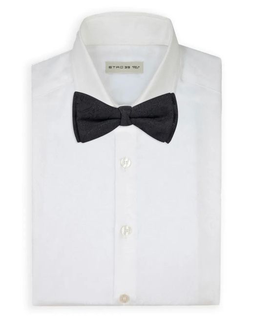 Etro Blue Jacquard Bow Tie for men