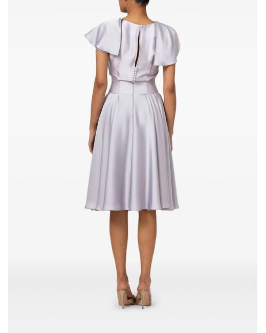 Murmur White Flap Midi Dress