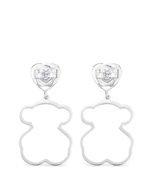 Tous White Boucles D'Oreilles Pendantes