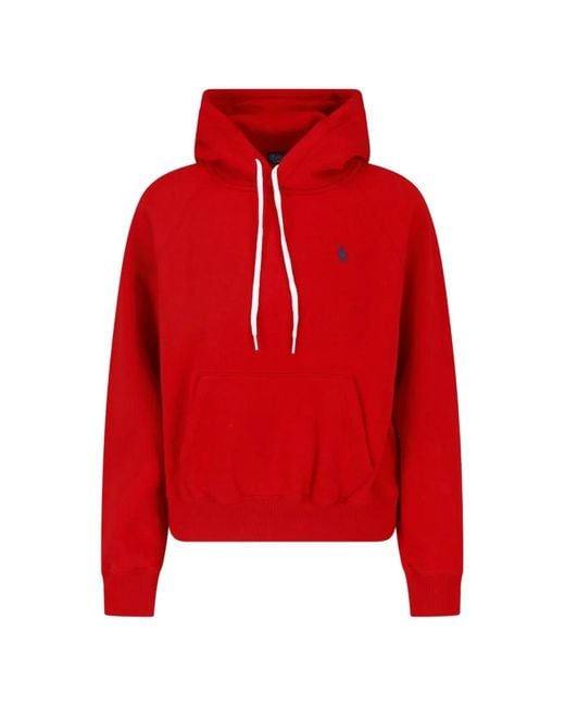 Polo Ralph Lauren Red Polo Pony Raglan-Sleeve Hoodie