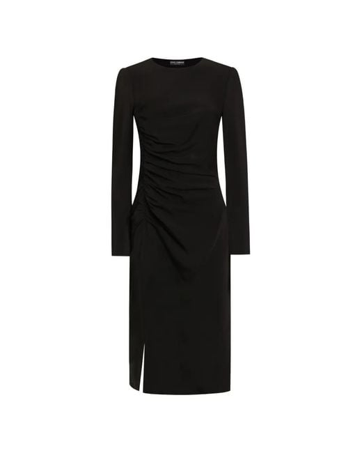 Dolce & Gabbana Black Structured Cady Dress
