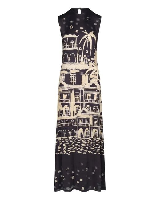 Johanna Ortiz White Cardinal Direction Printed Maxi Dress