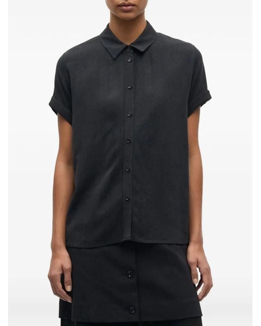 Samsøe & Samsøe Black Samajana Short-Sleeve Shirt