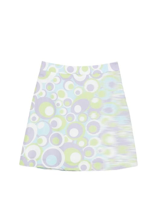 Vivetta Blue Zip Mini Skirt