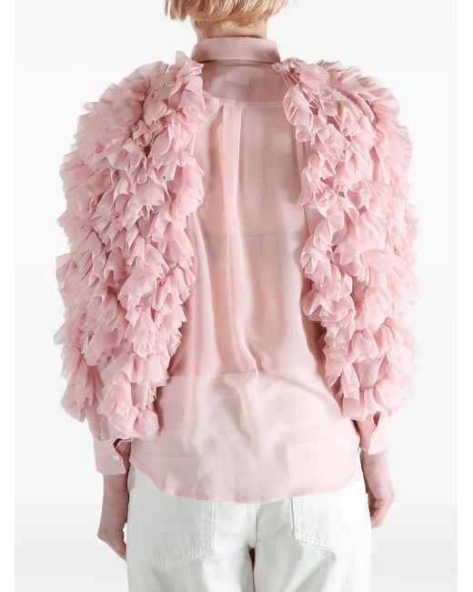 Comme des Garçons Pink Ruffled Shirt