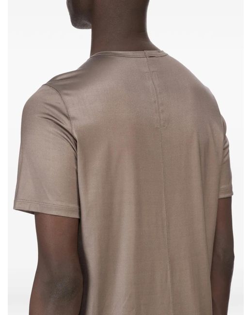 Rick Owens Brown Level Seam-Detail T-Shirt for men