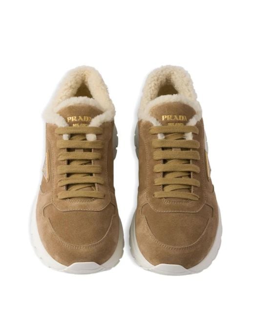 Prada Prax Sneakers Aus Wildleder in Brown für Herren