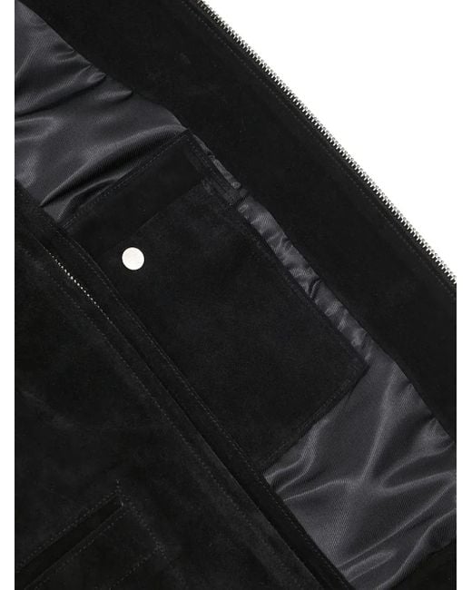 Filling Pieces Black Suede Zip-Front Jacket for men