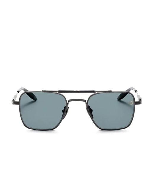 Akoni Gray Europa Square-Frame Sunglasses