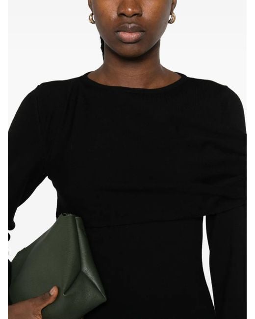 P.A.R.O.S.H. Black Draped Sweater