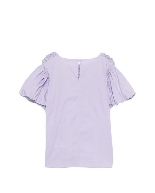 Vivetta Purple Ruffled Blouse