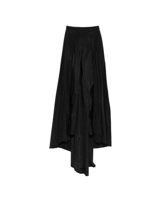 Naeem Khan Black Overskirt Silk Trousers
