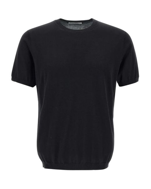メンズ Kangra Short-sleeve Knitted T-shirt Black
