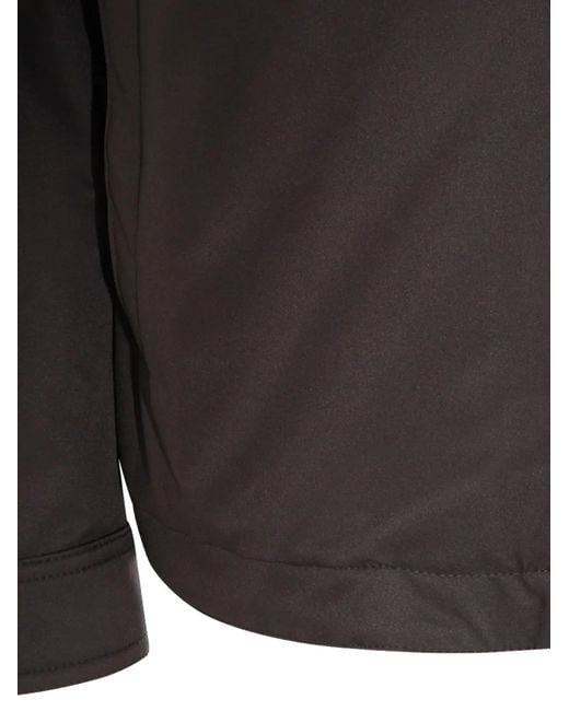 Moorer Black Buttoned Hooded Jacket for men