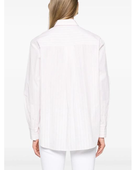 Tommy Hilfiger White Striped Poplin Shirt