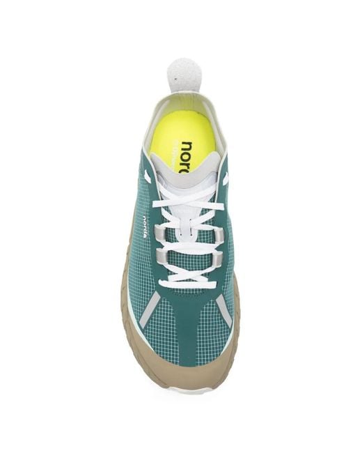 Norda Blue 001A Grid-Pattern Sneakers for men