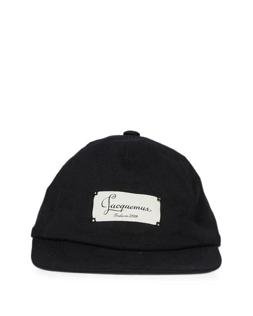 Jacquemus Black Logo-Patch Baseball Cap