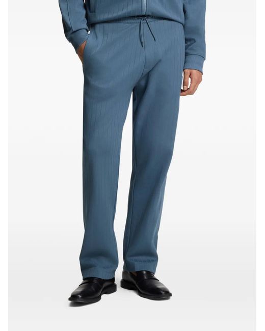 HUGO Blue Logo-Patch Track Pants for men