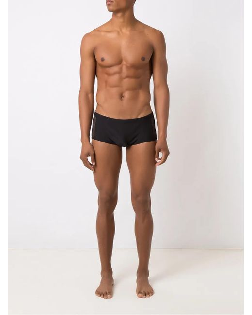 Amir Slama Black Mesh Panels Trunks for men