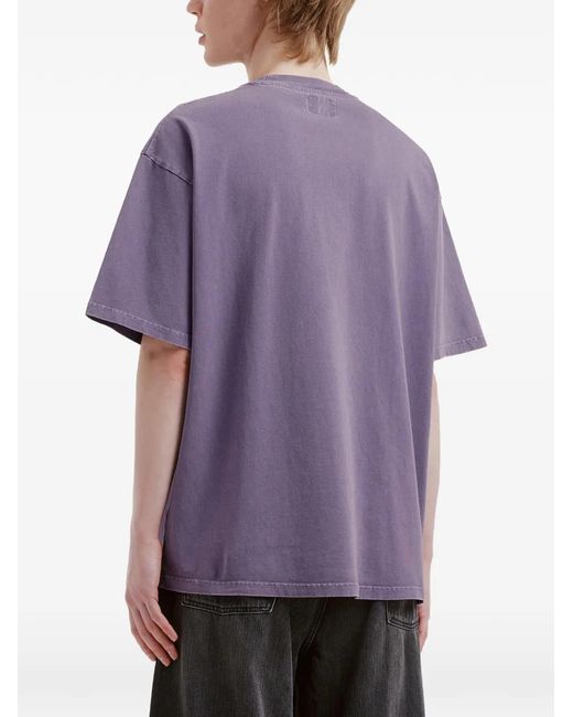 Izzue Purple Embossed-Bear T-Shirt for men