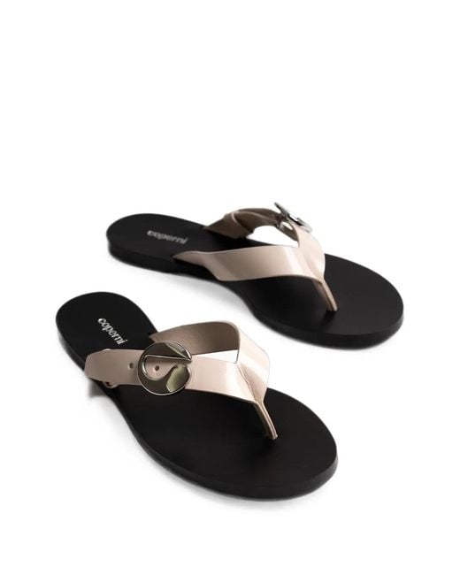 Coperni White Belt Flip Flops