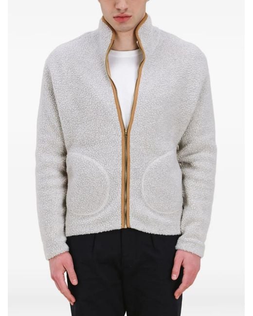 Fortela Gray Teddy Zip Jacket for men