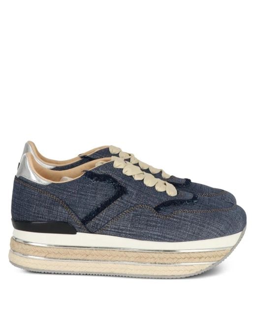 Hogan Women's Blue Platform Sneakers