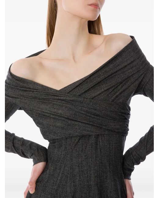 Alberta Ferretti Off-Shoulder Jurk in het Black