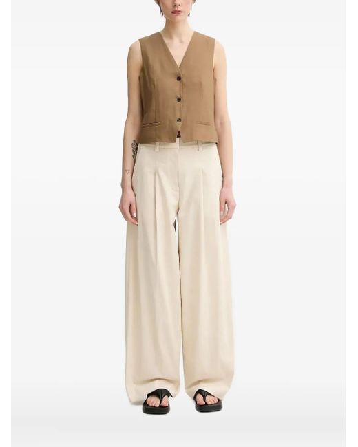 Marc O' Polo Natural Button-Fastening Sleeveless Vest