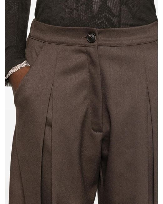 Source Unknown Gray Mika Tuck Straight-Leg Trousers