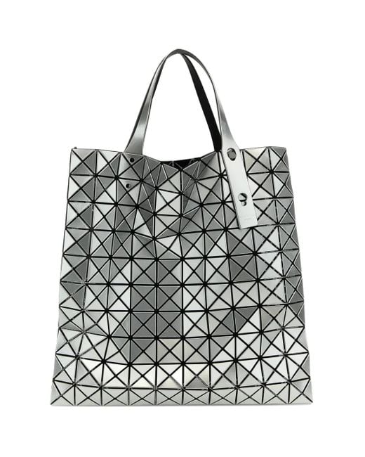 Issey Miyake Black Geometric-Pattern Tote Bag